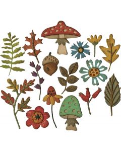 Fustella Sizzix Thinlits "Fogliame naturale" - 663087