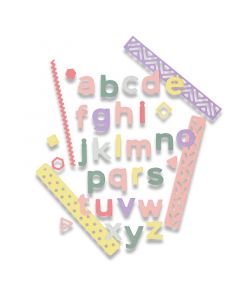 Fustella Sizzix Thinlits "Alfabeto Pop Art minuscolo 1,38 cm" - 663311