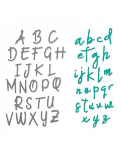 Fustella Sizzix Thinlits "Set alfabeto maiuscolo e minuscolo" - 663421