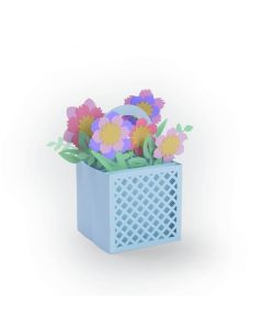 Fustella Sizzix Thinlits "Carta scatolina con fiori" - 663578