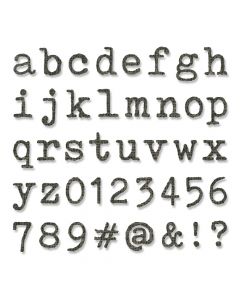 Fustella Sizzix Thinlits "Mini alfabeto minuscolo e numeri" - 664407