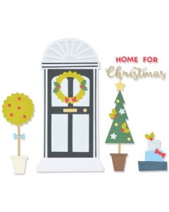 Fustella Sizzix Thinlits "A casa per Natale" - 664711