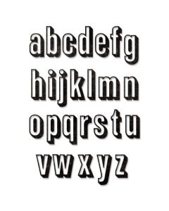 Fustella Sizzix Thinlits "Alfabeto minuscolo ombreggiato" - 664728