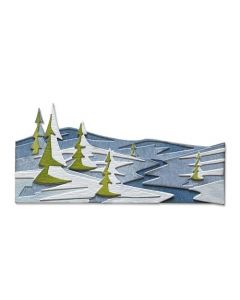 Fustella Sizzix Thinlits "Paesaggio innevato, Colorize" - 664971