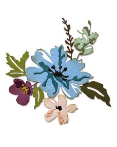 Fustella Sizzix Thinlits "Pennellata di fiori #2" - 665210