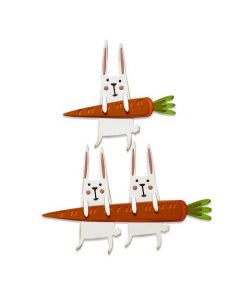 Fustella Sizzix Thinlits "Conigli con carota" - 665213