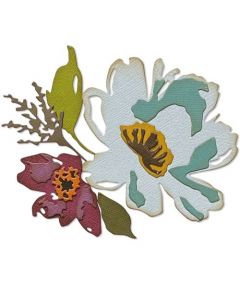 Fustella Sizzix Thinlits "Pennellata di fiori #3" - 665360