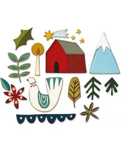 Fustella Sizzix Thinlits "Natale nordico" - 665576