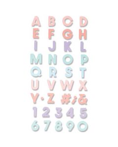 Fustella Sizzix Thinlits "Alfabeto maiuscolo, tipografia primaverile" - 665804
