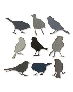 Fustella Sizzix Thinlits "Sagoma di uccelli" - 665861