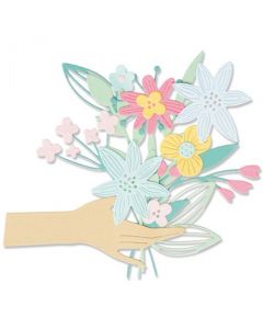Fustella Sizzix Thinlits "Passa il bouquet di fiori" - 665895