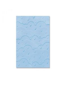 Fustella Sizzix Embossing Folder 3D Multi-Livello "Nuvole e pioggia" - 666037