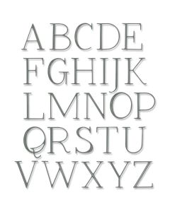 Fustella Sizzix Thinlits "Lettere maiuscole eleganti" - 666114