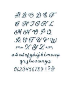 Fustella Sizzix Thinlits "Alfabeto su manoscritto" - 666127