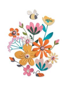 Fustella Sizzix Thinlits "Decorazione floreale straordinaria" - 666255