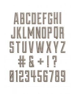 Fustella Sizzix Thinlits "Alfabeto, emporio alfanumerico" - 666282