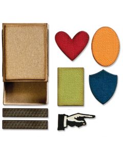 Fustella Sizzix Thinlits "Scatola di fiammiferi, vault" - 666604