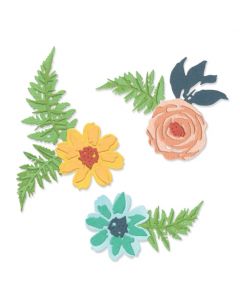 Fustella Sizzix Thinlits "Fiori e felci" - 666672