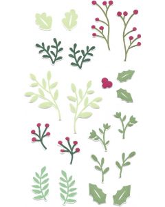 Fustella Sizzix Framelits "Agrifoglio natalizio #2" - 666730