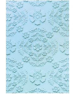 Fustella Sizzix Embossing A5 Textured Impression 3D "Damascato floreale" - 666765