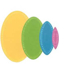 Fustella Sizzix Framelits "Framelits a fantasia invertiti, Ovali classici clare" - 666845
