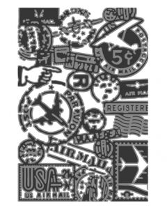 Fustella Sizzix Embossing Texture Fades 3D "Posta aerea vault" - 666869