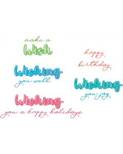 Fustella Sizzix Thinlits "Auguri con sentimento" - 666900