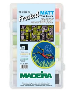 Box 18 filati da ricamo extra opachi - Frosted Matt no. 40 Madeira 500 mt.