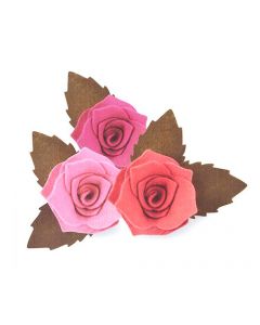 Fustella Sizzix Bigz Plus "Fiore Rosa 3D con foglia" - 661984