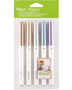 Kit 5 pennarelli punta media con colori metallizzati Cricut