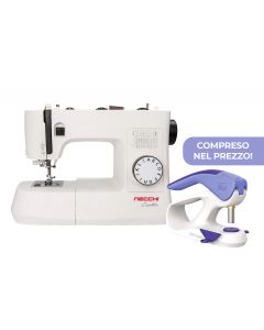 Macchina per cucire meccanica Necchi Creator C35 Dual Pulley + Piedino tagliacuci + PINZA VARIO PRYM