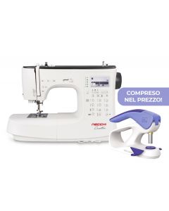 Macchina per cucire elettronica Necchi Creator C360 + Piedino doppio trasporto e Piano prolunga + PINZA VARIO PRYM