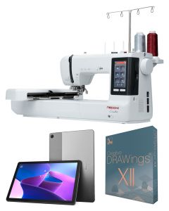 Macchina ricamatrice Necchi Creator C1200 WIFI + Software e TABLET LENOVO M10