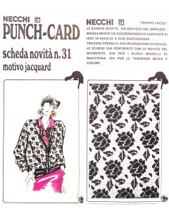 Scheda Necchi Punch-Card per maglieria n.31 - Motivo Jacquard