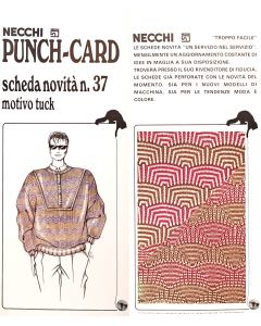 Scheda Necchi Punch-Card per maglieria n.37 - Motivo Tuck