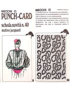 Scheda Necchi Punch-Card per maglieria n.40 - Motivo Jacquard