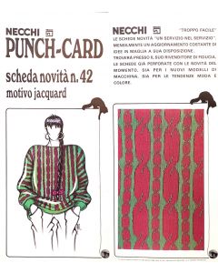 Scheda Necchi Punch-Card per maglieria n.42 - Motivo Jacquard