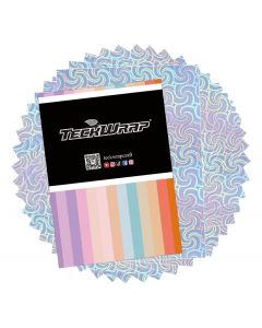 Vinile adesivo stampabile olografico "Motivi a spirale" Teckwrap (15 pezzi)